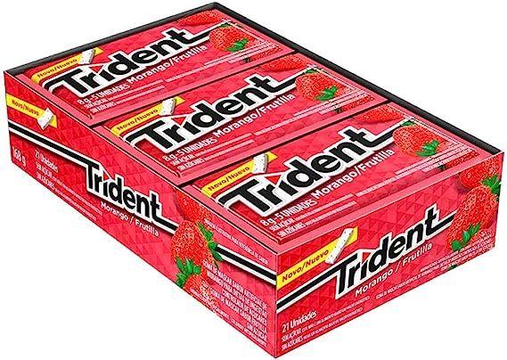 Trident 2 Unid Display Chiclete Trident C/21 Unidades Imagem de Trident 2 Unid Display Chiclete Trident C/21 Unidades
