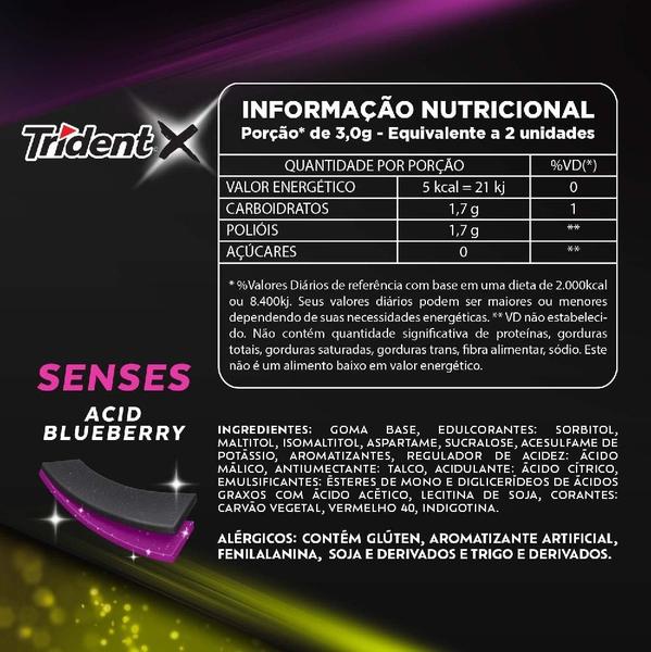 Imagem de Trident Senses Blueberry contendo 21 unidades