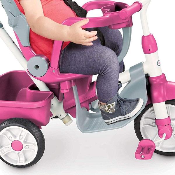 Imagem de Trike Little Tikes 4 em 1, ajuste perfeito, rosa de 9 a 5 anos com dossel