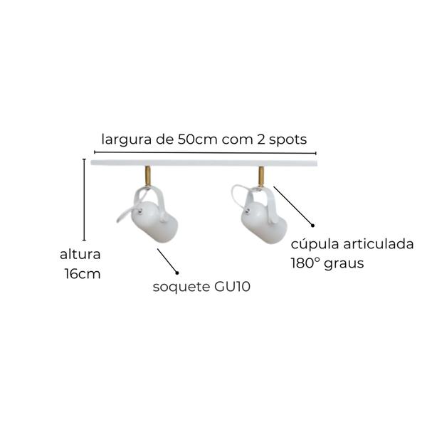 Imagem de Trilho de Teto com 2 Spots Becker 50cm