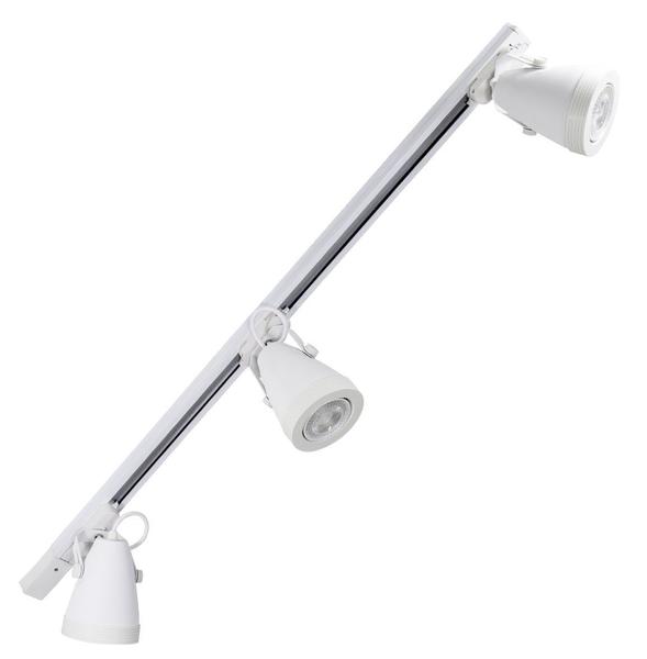 Imagem de Trilho Eletrificado 1m+ 3 Spot Branco + 3 LED Par20 Branco Frio St335