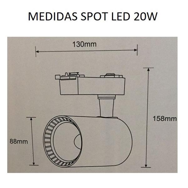 Imagem de Trilho Eletrificado 1m + 3 Spot Led 20w 3000k Bivolt Preto