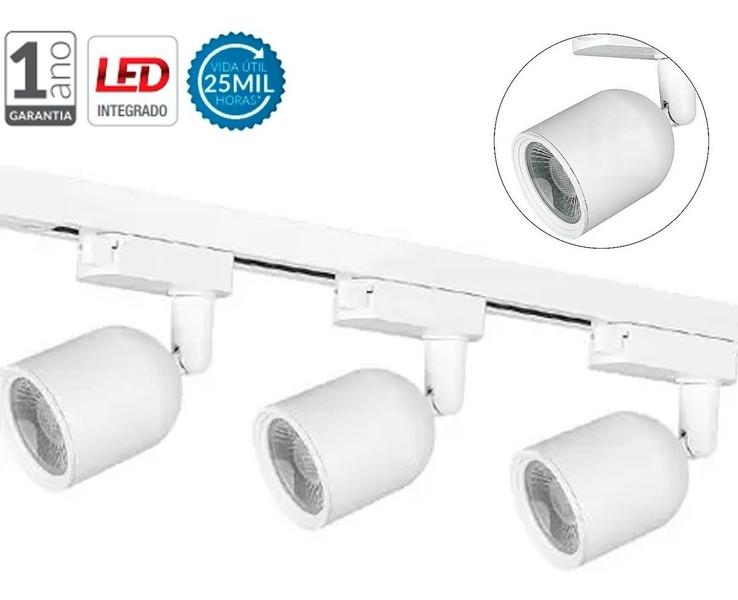 Imagem de Trilho Eletrificado 1m + 3 Spot Led 7w 3000k Bivolt Branco