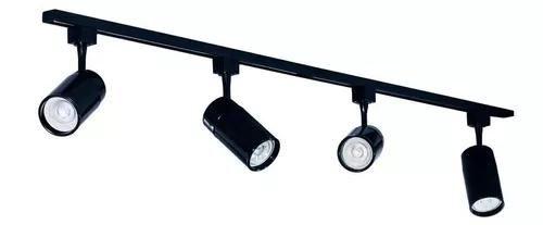 Imagem de Trilho Eletrificado 1m + 5 Spots Led 7w 3500k Bivolt Preto