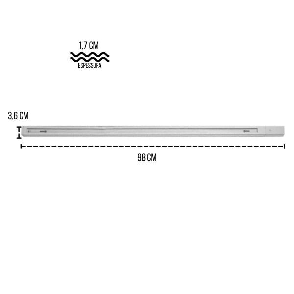 Imagem de Trilho Eletrificado 1M Sobrepor Luminárias Spots Preto
