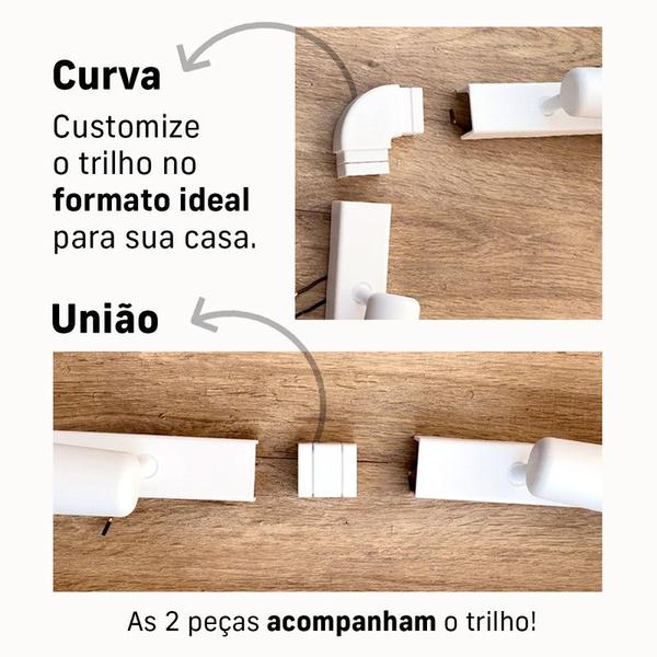 Imagem de Trilho Eletrificado 42cm 3 Spots GU10 Dicroica com Conector