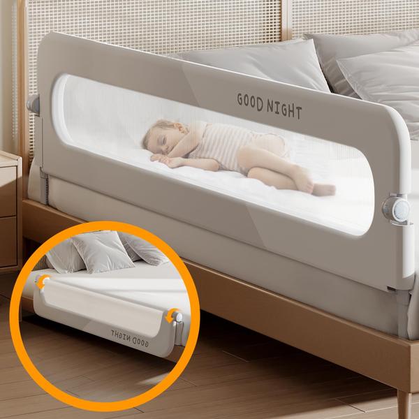 Imagem de Trilhos de cama dobráveis para crianças Strenkitech para Twin Queen King