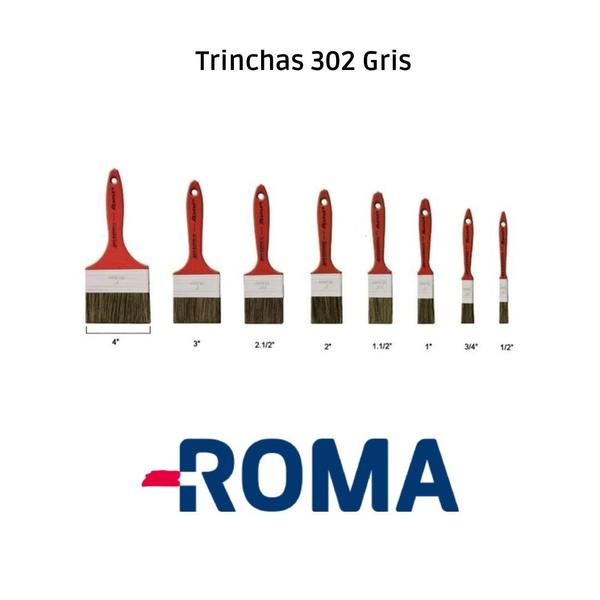 Imagem de Trincha 302 Gris 4" - Roma