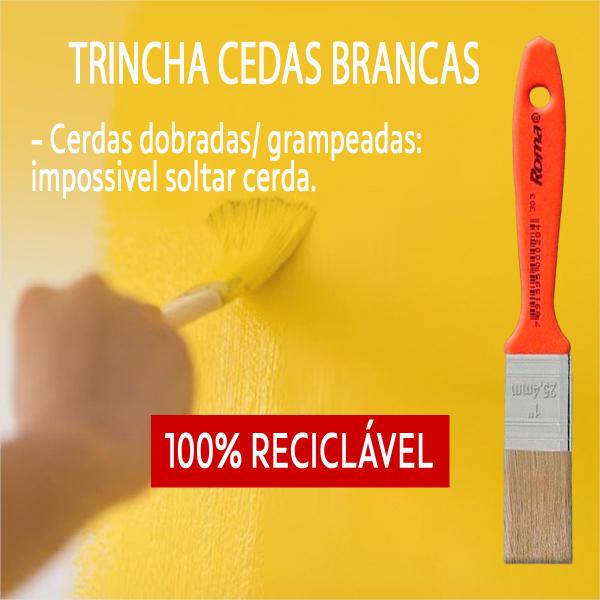 Imagem de Trincha Para Pintura Latex Acrílica 100% Reciclável