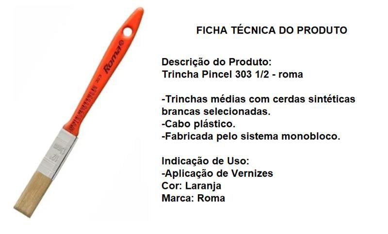 Imagem de Trincha Pincel 303 1/2 - roma