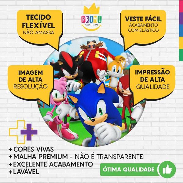 Imagem de Trio Capa Cilindro + Painel Redondo 3D Sonic 1,50M Veste