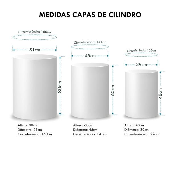 Imagem de Trio Capa Cilindro + Painel Redondo Batizado Santo Anjo 