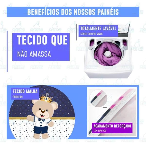 Imagem de Trio Capa Cilindro + Painel Redondo Ursinha Realeza 1,50M