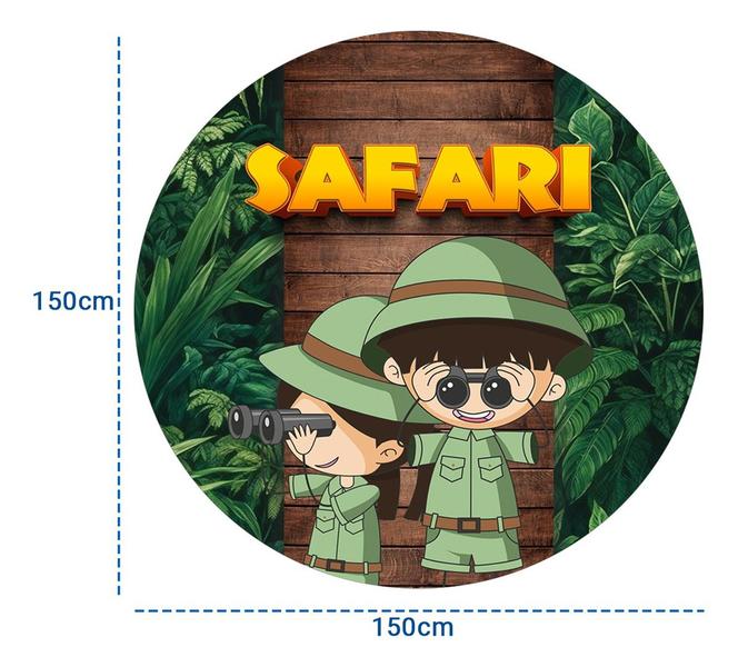 Imagem de Trio Capas Cilindros Floresta Safari + Capa Painel Tecido