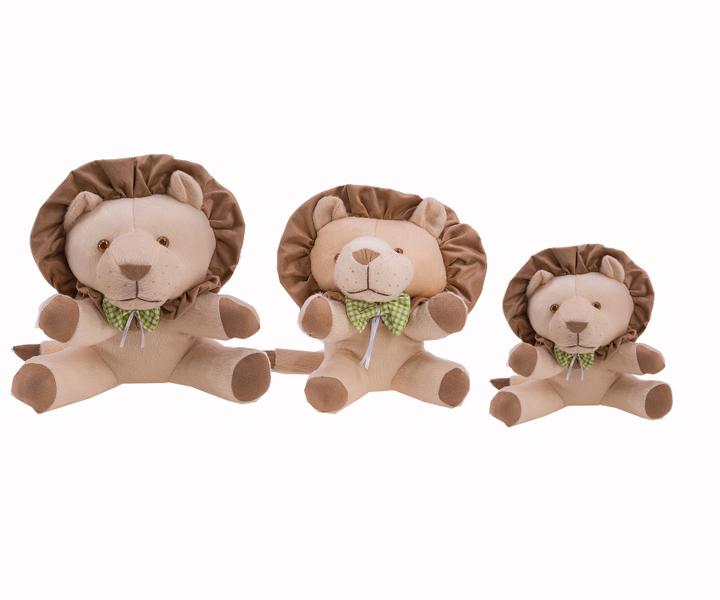 Trio de Boneco Leãozinho para Nicho de Quarto de Bebê - Jandis Baby Enxovais Imagem de Trio de Boneco Leãozinho para Nicho de Quarto de Bebê