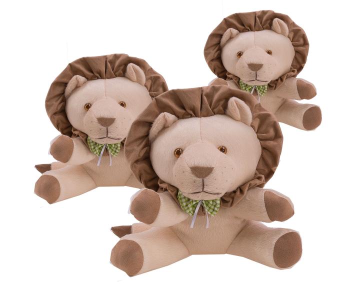 Trio de Boneco Leãozinho para Nicho de Quarto de Bebê - Jandis Baby Enxovais Imagem de Trio de Boneco Leãozinho para Nicho de Quarto de Bebê