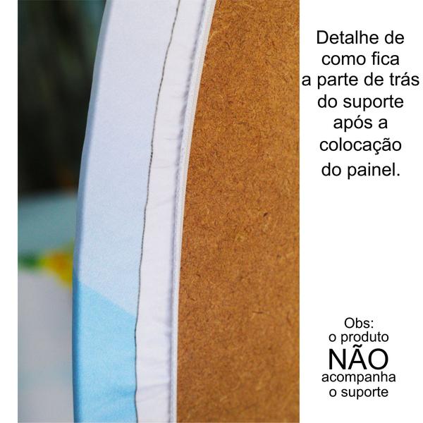 Imagem de Trio De Capa Cilíndricas + Painel Sublimado c/ Elástico Em Obras Construção Trator e Caminhão