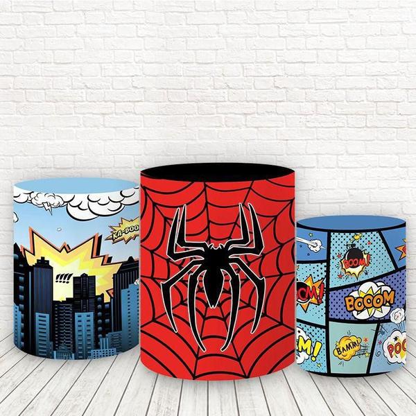 Imagem de Trio De Capas Cilindros 3D Sublimado Homem Aranha Fcc-081