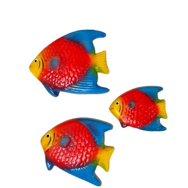 Imagem de Trio de peixe de Ceramica de pendurar Enfeite decoração