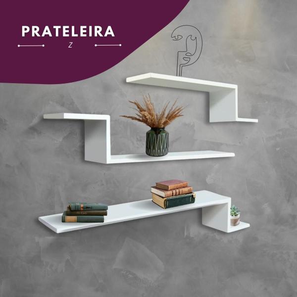 Imagem de Trio De Prateleiras Z Decorativa Para Quarto Porta Objeto