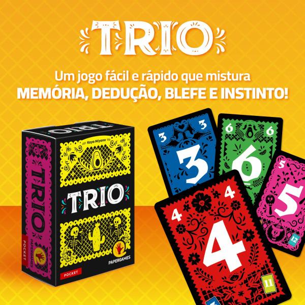 Imagem de Trio Jogo de Cartas Papergames Boardgames Cardgames