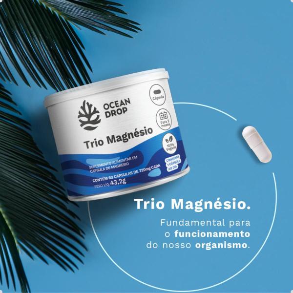 Imagem de Trio Magnésio 720Mg 60 Capsulas Ocean Drop