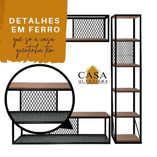 Trio Normal (rack+aéreo+estante) - Casa Quentinha Imagem de Trio Normal (rack+aéreo+estante)