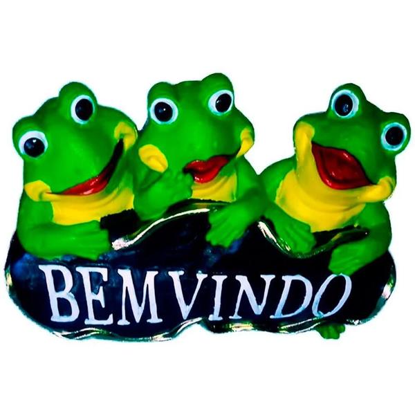 Imagem de Trio Sapos Bem-Vindo Aparador Sala-Escritório ul Marinho