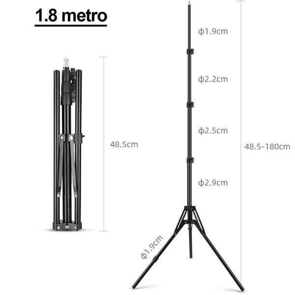 Imagem de Tripé De Iluminação Estúdio De 180cm Para Ring Light, Flash, Softbox - Até 2,5kg