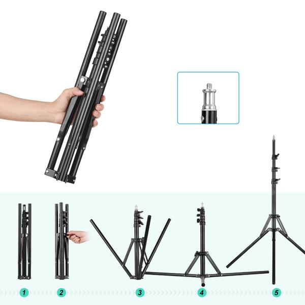 Imagem de Tripé de Iluminação Light Stand Easy com Pernas Reversas (1.85m)