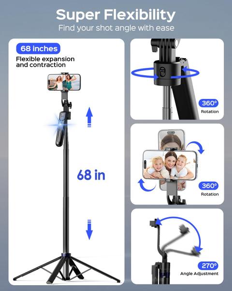 Imagem de Tripé NEMOVA Auto Face Tracking com rotação de 360 para iPhone