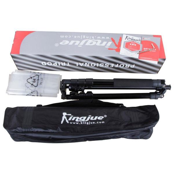 Tripé para Câmera c/ Suporte Celular Profissional com Bastão Kingjoy 1,54m BT-258B Imagem de Tripé para Câmera c/ Suporte Celular Profissional com Bastão Kingjoy 1,54m BT-258B