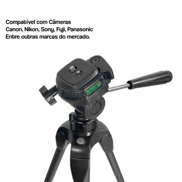 Imagem de Tripé Para Câmera Compacta Weifeng Wt 3710 Black 1,38m + Bolsa