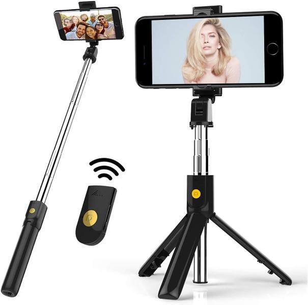 Tripé Retrátil Para Celular Com Controle Remoto + - Monac Imagem de Tripé Retrátil Para Celular Com Controle Remoto +
