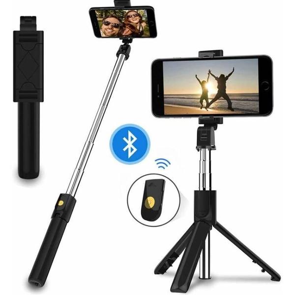 Tripé Retrátil Para Celular Com Controle Remoto + - Monac Imagem de Tripé Retrátil Para Celular Com Controle Remoto +