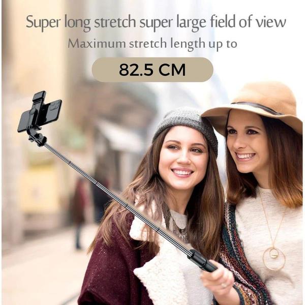 Imagem de Tripé Selfie Stick 3 em 1 com controle Bluetooth e flash LED