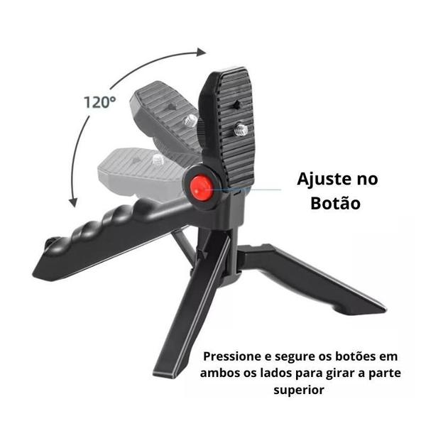 Imagem de Tripé Suporte Celular Bastão Selfie Kit Gravação Ring Led