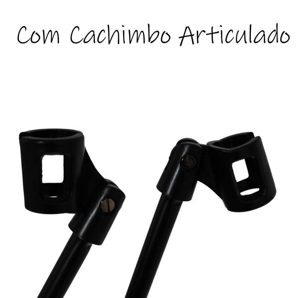 Imagem de Tripé Suporte de Microfone Girafa com Cachimbo Premium Saty