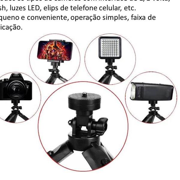 Imagem de Tripé Suporte Para Celular Anel de LED Estúdio de Fotografia Tira Selfie Ajustável - 28cm 