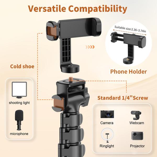 Imagem de Tripé XXZU 61 para Celular com Controle Remoto e Suporte