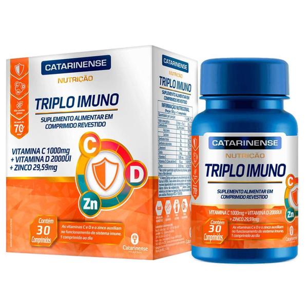 Imagem de Triplo imuno vit c vita d zinco suplemento imunidade - Catarinense