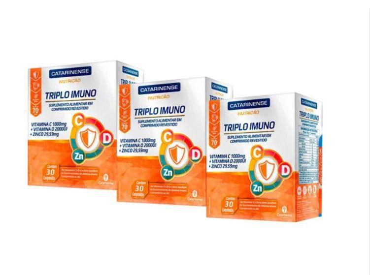 Imagem de Triplo Imuno Vitamina C, D E Zinco (kit 3x30cpr)