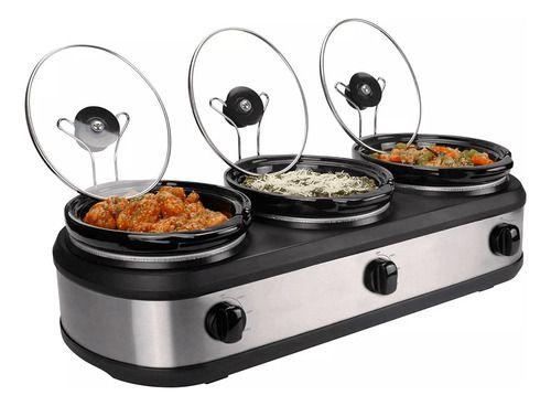 Imagem de Triplo Rechaud Buffet Eletrico 3 Panelas Aco Inox - 127v