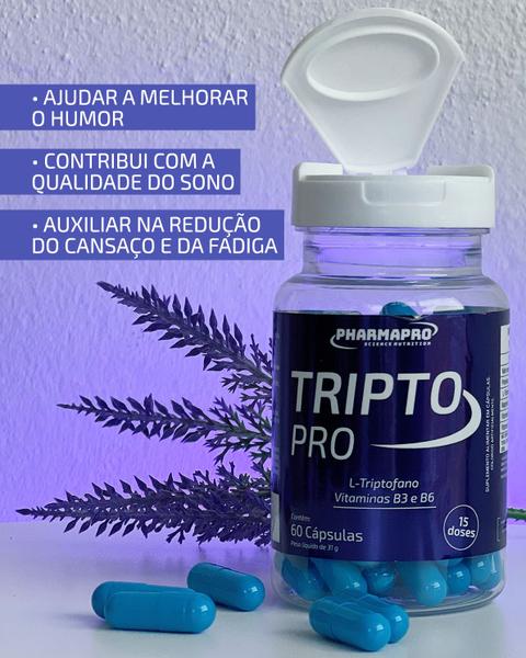 Imagem de Tripto Pro L-Triptofano , Vitamina pote 60 cápsulas, Pharma Pro