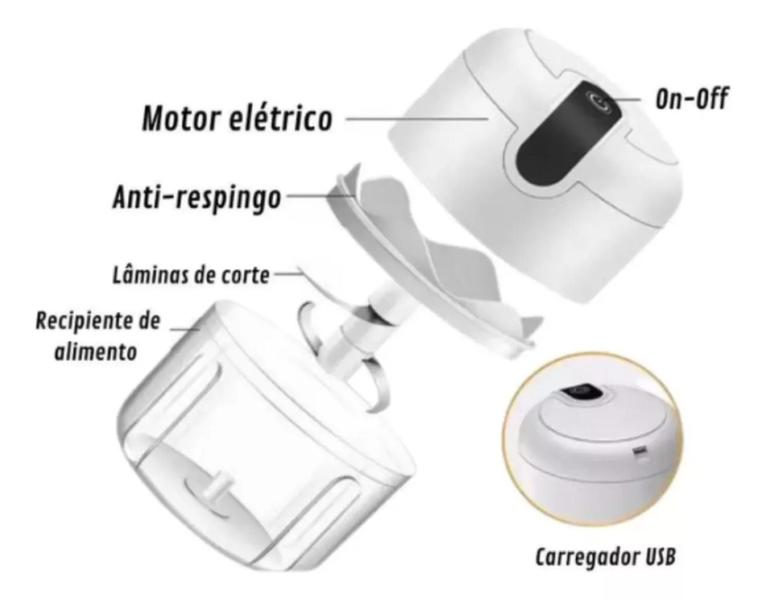 Imagem de Triturador De Alimentos Elétrico 250 Ml