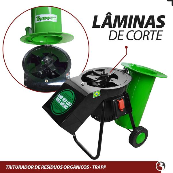 Imagem de Triturador De Galhos E Resíduos Orgânicos TR-200 Trapp 1,25Cv Bivolt Para Adubação Jardim