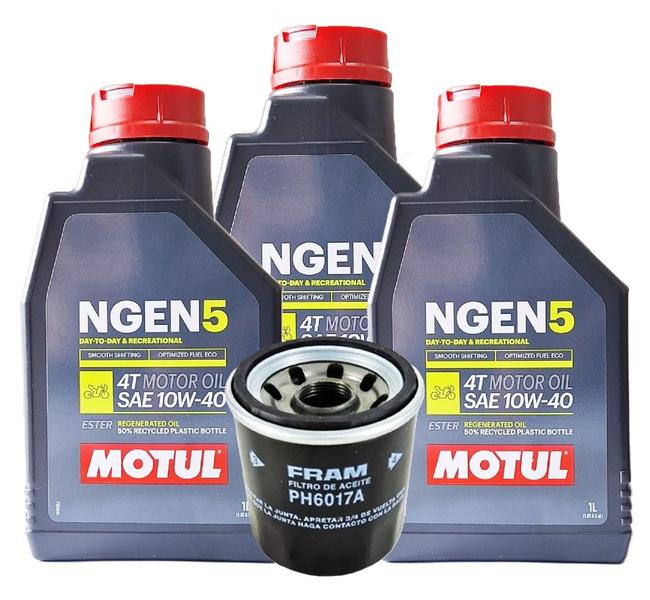 Imagem de Troca de Óleo Mt 03 / Mt 07 / Mt 09 / Xj5 / R3 / R6 Motul Ngen5 10w40 + Filtro