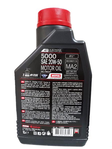 Imagem de Troca De Oleo Suzuki Gsx Motul 5000 20w50 + Filtro Ph6018