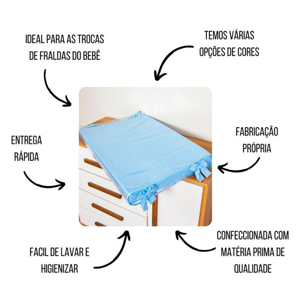 Trocador de Fraldas Para Bebê Anatômico c/ Capa Cômoda Menina Menino - Maria's Baby Imagem de Trocador de Fraldas Para Bebê Anatômico c/ Capa Cômoda Menina Menino