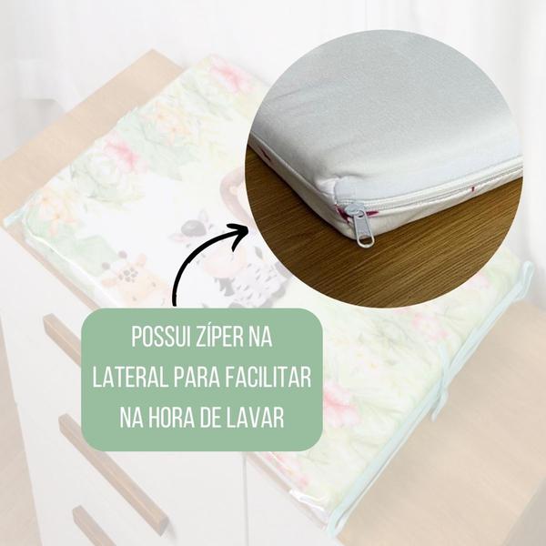 Imagem de Trocador de Fraldas Para Cômoda Estampado Bebê Menina Menino c/ Capa Plástica